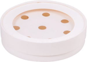 Коробка для конфет круглая с окном диам.165мм выс.35мм (8) (белая)